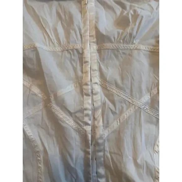 NWT Bebe Vintage Y2K White Off the Shoulder Cap Sleeve Bustier Corset Top S RARE - Picture 3 of 5